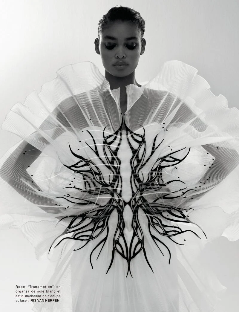 Blesnya Minher in Numéro France #216 Wearing Couture by Jean